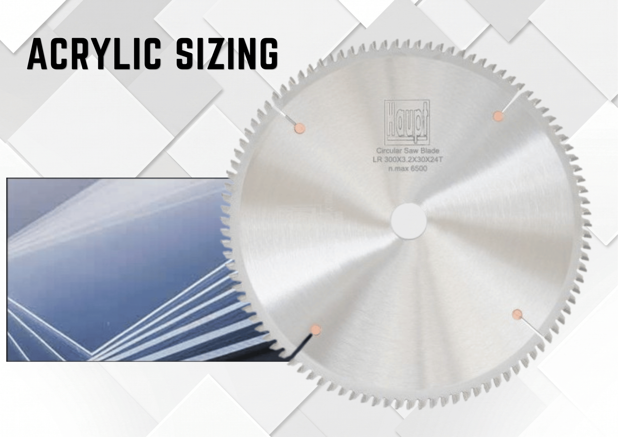 Acrylic saw blade