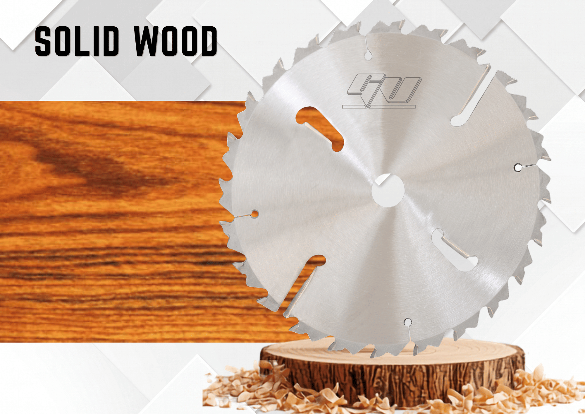 Solid wood saw blade